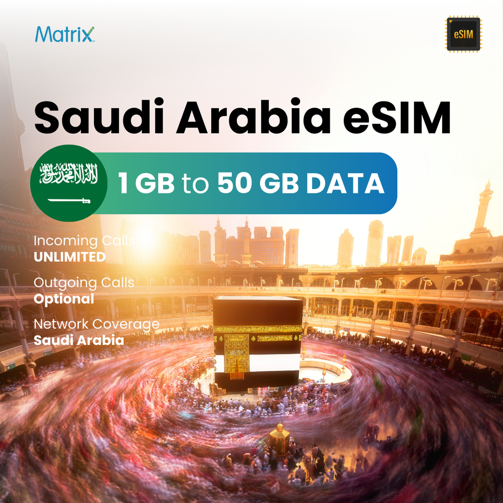 Buy International eSIM for Saudi Arabia